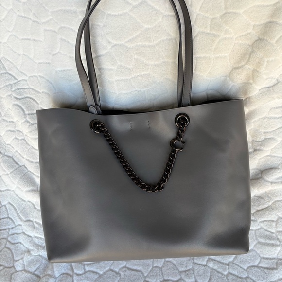 COACH 78218 SIGNATURE CHAIN CENTRAL TOTE V5/Heather Grey. - Picture 6 of 14